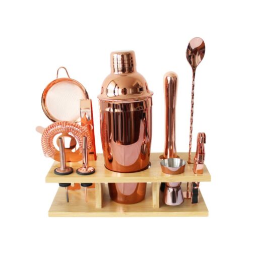SET BARTENDER O SET BARMAN DE 10 PIEZAS COBRE INOXIDABLE