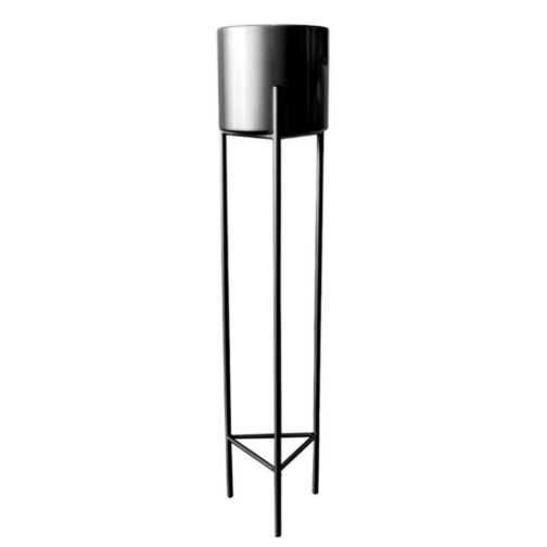 Macetero Macetas Pedestal Negro Set de 3 Piezas - Imagen 3