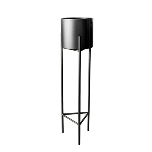 Macetero Macetas Pedestal Negro Set de 3 Piezas - Imagen 4