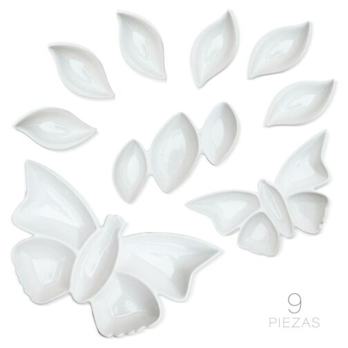 Fuentes de Ceramica forma de Mariposa