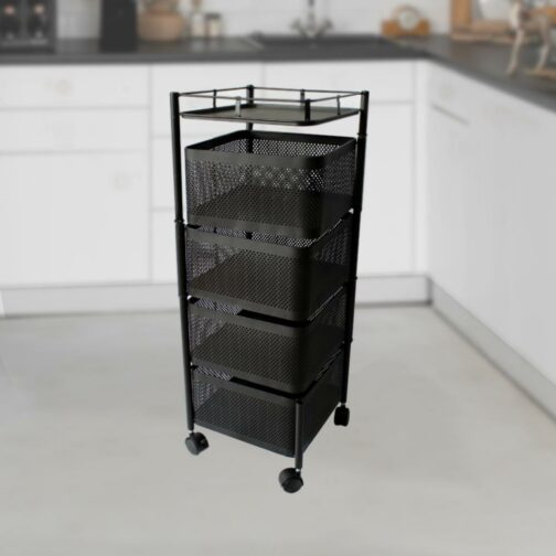 ESTANTE ORGANIZADOR VERDULERO FRUTERO 5 NIVELES CON REPISA GIRATORIA - Imagen 4