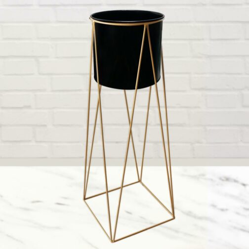 Maceta Macetero Pedestal Decorativo grande Negro - Imagen 3