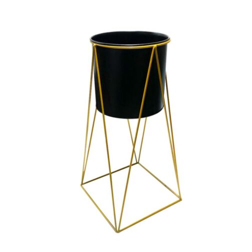 Maceta Macetero Pedestal Decorativo Negro S