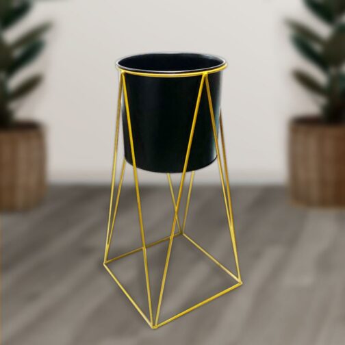 Maceta Macetero Pedestal Decorativo Negro S - Imagen 2