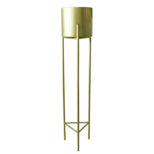 Macetero Macetas Pedestal Dorado Set de 3 Piezas - Imagen 2