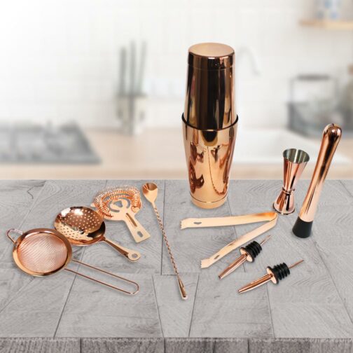 Set Bartender Coctelera Cobre 10 piezas Moderna - Imagen 4