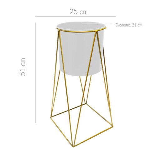 Maceta Macetero Pedestal Decorativo Blanco - Imagen 2