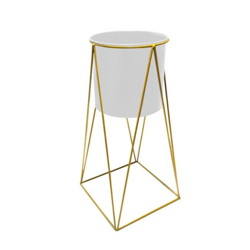 Maceta Macetero Pedestal Decorativo Blanco - Imagen 3