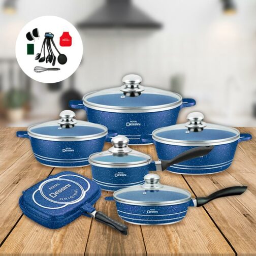 Juego de Ollas Granito Bateria de Cocina 23 piezas Azul - Imagen 4