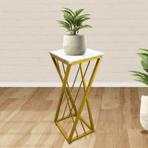 Mesa Lateral Decorativa Moderna – Soporte Plantas Decoración - Imagen 4