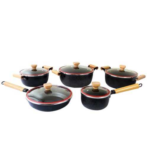 Juego de Ollas Ceramica Granito 10 piezas